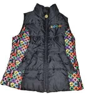 Coogi Australia vintage m Rainbow puffer vest hip hop